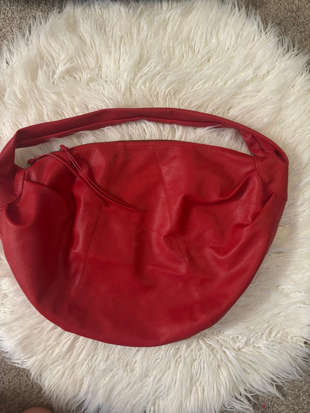 free people slouchy carry all tote red